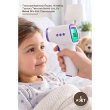 Yenilig 5 Adet Dijital Ateş Ölçer – Temassız Kızılötesi Ölçüm, 16 Hafıza, Tabanca Tasarımlı Renkli Lcd, Ev Bebek Ofis Pilli Thermometer