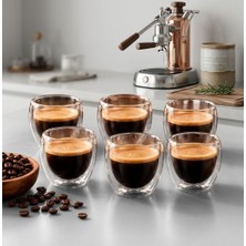Hvc Ticaret 12 Adet Çift Cidarlı Espresso Bardağı 80 ml