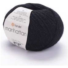 Yarnart Manhattan Siyah Metalik Simli Kışlık Ip 916