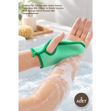Yenilig 2 Adet Yumuşak Banyo Duş Süngeri Eldiven – Eldiven Tipi Duş Süngeri, Ipeksi Dokulu Temizleme Mitt, Çocuk ve Bebek Uyumlu, Bath Sponge Glove, Shower Mitt