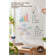 Yenilig 4 Adet Kendinden Yapışkanlı Şeffaf Tahta Filmi – Pvc Silinebilir Yazı Tahtası Film, Duvar Etiketi, Self-Adhesive Whiteboard Film