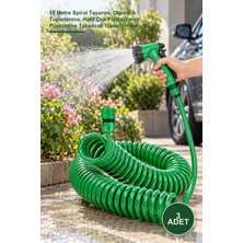 Yenilig 3 Adet Su Hortumu – 15 Metre Spiral Tasarım, Otomatik Toparlanma, Hafif Çok Fonksiyonlu Püskürtme Tabancalı Garden Hose