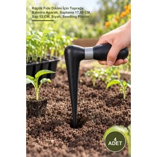 Yenilig 4 Adet Fide Dikme Aparatı – Küçük Fide Dikimi Için Toprağa Batırma Aparatı, Saplama 17,50 Cm, Sap 13 Cm, Siyah, Seedling Planter