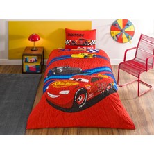 Store Disney Cars Race Track Standart Pamuk Nevresim Takımı, Kırmızı, Tek Kişilik