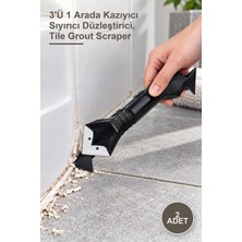 Yenilig 2 Adet Fayans Derz Silikon Kazıyıcı Uygulayıcı – 3'ü 1 Arada Kazıyıcı Sıyırıcı Düzleştirici, Tile Grout Scraper