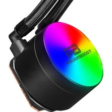 Powerboost 120MM Noble 120 PB-LCS-YC120 Rgb Sıvı Soğutmalı AM5-1851P Işlemci Fanı