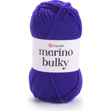 Yarnart Merino Bulky Patlıcan Moru Kışlık Kalın El Örgü Ipi 556
