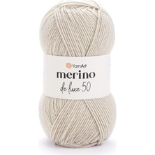 Yarnart Merino De Luxe 50 Açık Bej Yün El Örgü Ipi 033