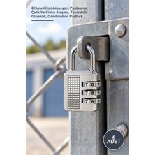 Yenilig 5 Adet Şifreli Asma Kilit – 3 Haneli Kombinasyon, Paslanmaz Çelik ve Çinko Alaşımı, Taşınabilir Güvenlik, Combination Padlock