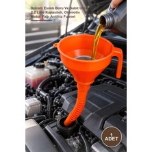 Yenilig 1 Adet Çelik Süzgeçli Huni – Spiralli Esnek Boru ve Sabit Uçlu, 2.2 Litre Kapasiteli, Otomotiv Motor Yağı Antifriz Funnel