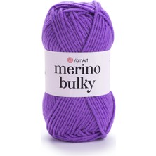 Yarnart Merino Bulky Mor Kışlık Kalın El Örgü Ipi 9561