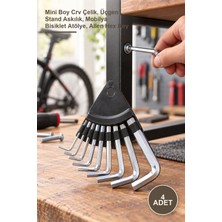 Yenilig 4 Adet Alyan Anahtar Seti – Mini Boy Crv Çelik, Üçgen Stand Askılık, Mobilya Bisiklet Atölye, Allen Hex Key