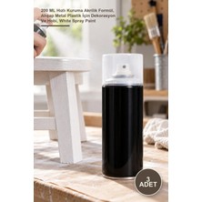 Yenilig 3 Adet Beyaz Sprey Boya – 200 ml Hızlı Kuruma Akrilik Formül, Ahşap Metal Plastik Için Dekorasyon ve Hobi, White Spray Paint