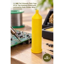 Yenilig 10 Adet Tüp Lehim – 1.2 mm Tel 5 Kanallı Özlü Yapı 10 gr Tüp Ambalaj Elektronik Lehimleme Hobi Solder Wire