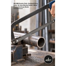 Yenilig 2 Adet Demir Testere Ağzı – 300 mm Keskin Dişli, Sertleştirilmiş Çelik, Iki Uçlu Montaj Delikli, Metal Kesim Hacksaw Blade