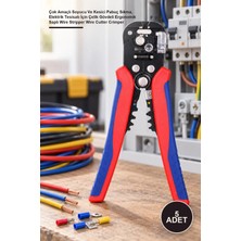 Yenilig 5 Adet Kablo Pensesi – Çok Amaçlı Soyucu ve Kesici Pabuç Sıkma, Elektrik Tesisatı Için Çelik Gövdeli Ergonomik Saplı Wire Stripper Wire Cutter Crimper