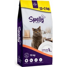 Spelly Yetişkin Kedi Maması Kısırlaştırılmış Somonlu 15 kg