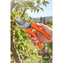 Yenilig 5 Adet Geniş Ağızlı Bağ Makası – Metal Gövdeli Turuncu Ergonomik Saplı Budama Makası, Bahçe ve Meyve Ağacı Dal Budama Pruning Shears Secateurs