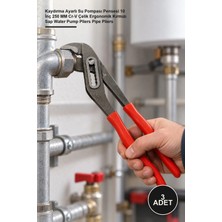 Yenilig 3 Adet Papağan Pense – Kaydırma Ayarlı Su Pompası Pensesi 10 Inç 250 mm Cr-V Çelik Ergonomik Kırmızı Sap Water Pump Pliers Pipe Pliers