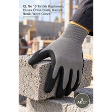 Yenilig 5 Adet Işçi Eldiveni – Xl No 10 Tırtıklı Kaplamalı, Esnek Örme Bilek, Karışık Renk, Work Glove