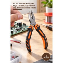 Yenilig 5 Adet Mini Çelik Pense – 4.5 Inç 115 mm Kompakt Yaylı Tasarım, Ergonomik Sap, Elektronik Hobi Pliers