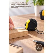 Yenilig 2 Adet Mini Metre Anahtarlık – 1 Metre Kapasiteli Kompakt Gövde, Taşınabilir Ölçüm Aleti, Tape Measure Keychain