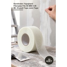 Yenilig 10 Adet Derz ve Alçıpan Bandı – Kendinden Yapışkanlı Fiberglas File 50 mm x 45 Mt, Drywall Tape Joint Tape