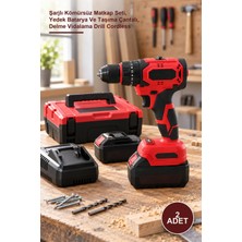 Yenilig 2 Adet Darbeli Matkap – Şarjlı Kömürsüz Matkap Seti, Yedek Batarya ve Taşıma Çantalı, Delme Vidalama Drill Cordless