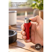 Yenilig 10 Adet Slim Mini Silindir Çakmak – Tekrar Doldurulabilir Kompakt Tasarım, Renkli Seçenekler, Günlük Kullanım, Refillable Lighter