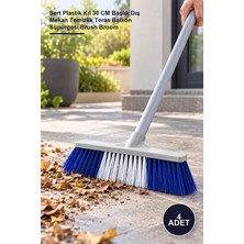 Yenilig 4 Adet Bahçe Çalı Fırçası – Sert Plastik Kıl 30 cm Başlık Dış Mekan Temizlik Teras Balkon Süpürgesi Brush Broom