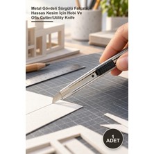 Yenilig 1 Adet Mini Maket Bıçağı – Metal Gövdeli Sürgülü Falçata, Hassas Kesim Için Hobi ve Ofis Cutter/utility Knife