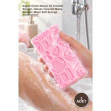 Yenilig 3 Adet Çok Amaçlı Sihirli Yumuşak Sünger – Köpük Üreten Banyo ve Temizlik Süngeri, Hassas Tanecikli Masaj Süngeri, Magic Soft Sponge