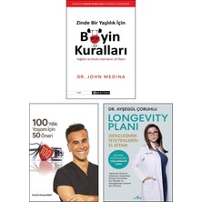Epsilon Yayınevi Zinde Bir Yaşlılık Için Beyin Kuralları Sağlıklı ve Mutlu Kalmanın 10 Ilkesi + 100 Yıllık Yaşam Için 50 Öneri Murat Aksoy + Longevity Planı Gençleşmek Isteyenlerin El Kitabı Sağlık Kitapları 3lü Set