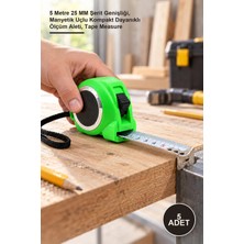 Yenilig 5 Adet Şerit Metre – 5 Metre 25 mm Şerit Genişliği, Manyetik Uçlu Kompakt Dayanıklı Ölçüm Aleti, Tape Measure