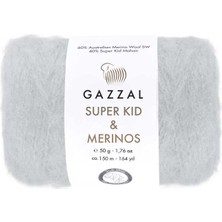 Gazzal Superkid & Merinos Merino Yün Mohair El Örgü Ipi 50 gr 150 M - 61280