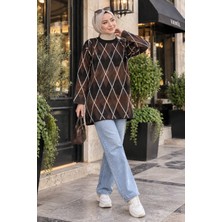 Esra Butik ✨ Baklava Desenli Triko Tunik – Şık ve Modern Günlük Stil