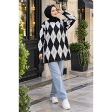 Esra Butik ✨ Baklava Desenli Triko Tunik – Şık ve Modern Günlük Stil