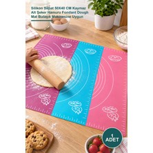 Yenilig 1 Adet Hamur Açma Matı – Silikon Silpat 50X40 cm Kaymaz Alt Şeker Hamuru Fondant Dough Mat Bulaşık Makinesine Uygun