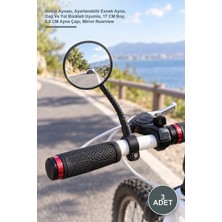 Yenilig 3 Adet Bisiklet Dikiz Aynası – Gidon Aynası, Ayarlanabilir Esnek Ayna, Dağ ve Yol Bisikleti Uyumlu, 17 cm Boy, 6,8 cm Ayna Çapı, Mirror Rearview