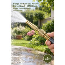 Yenilig 5 Adet Yüksek Basınçlı Ayarlanabilir Hortum Başlığı – Bahçe Hortum Ucu Ayarlı Sprey Nozul 15 mm Bakır Nipel Hose Nozzle