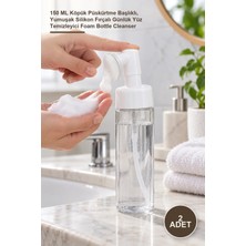 Yenilig 2 Adet Yüz Temizleme Köpüğü Şişesi – 150 ml Köpük Püskürtme Başlıklı, Yumuşak Silikon Fırçalı Günlük Yüz Temizleyici Foam Bottle Cleanser