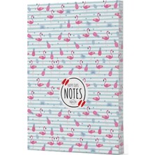 Rhea Flamingo 4 - Yan Boyamalı Çizgili Defter