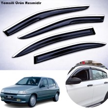 Caraks Renault Clio 1 Krom Cam Rüzgarlığı Abs Nikelaj Kromlu Mügen Cam Rüzgarlığı Tüm Kasalar 4 Parça