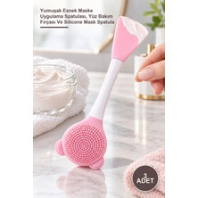 Yenilig 3 Adet Silikon Yüz Temizleme Fırçası – Yumuşak Esnek Maske Uygulama Spatulası, Yüz Bakım Fırçası ve Silicone Mask Spatula