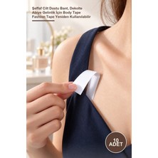 Yenilig 10 Adet Çift Taraflı Vücut Kıyafet Sabitleme Bandı – Şeffaf Cilt Dostu Bant, Dekolte Abiye Gelinlik Için Body Tape Fashion Tape Yeniden Kullanılabilir