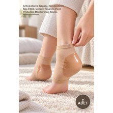 Yenilig 2 Adet Silikon Topuk Nemlendirici Çorap – Anti-Çatlama Kapağı, Nemlendirici Spa Etkili, Unisex Tasarım, Heel Protector Moisturizing Socks