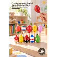 Yenilig 10 Adet Yumurta Marakas – Taşınabilir Perküsyon Aleti, Çocuk Eğitimi ve Müzik Ritmi Için Egg Maraca