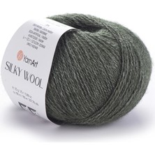 Yarnart Silky Wool Zeytin Yeşili Ince Yumuşak El Örgü Ipi 346