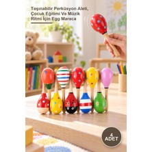 Yenilig 4 Adet Yumurta Marakas – Taşınabilir Perküsyon Aleti, Çocuk Eğitimi ve Müzik Ritmi Için Egg Maraca