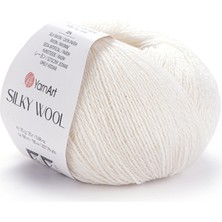 Yarnart Silky Wool Beyaz Ince Yumuşak El Örgü Ipi 347